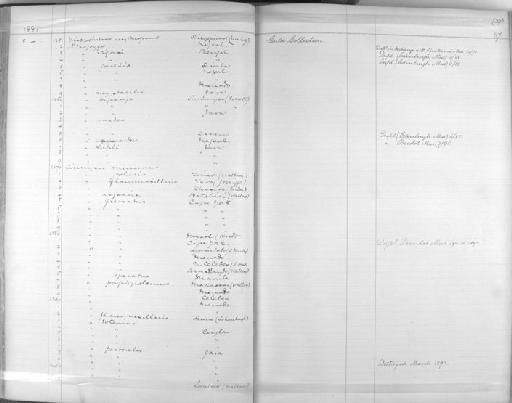 Nectarinia jugularis australis - Zoology Accessions Register: Aves (Skins): 1880 -1884: page 87