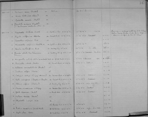 Callopora horrida (Hincks, 1880) - Zoology Accessions Register: Bryozoa: 1922 - 1949: page 147