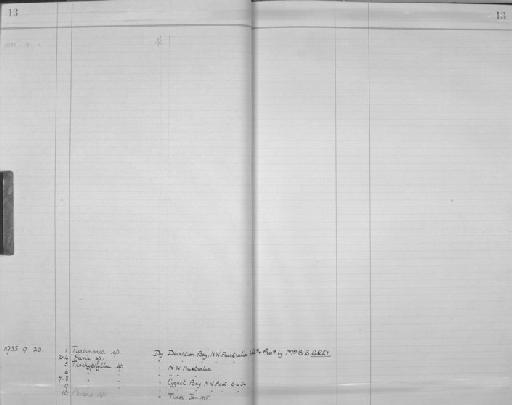 Astraea (Favia) de Blainville, 1820 - Zoology Accessions Register: Coelenterata: 1934 - 1951: page 13