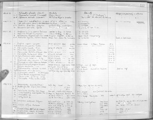 Echinodermata Klein, 1778 - Zoology Accessions Register: Echinodermata: 1935 - 1984: page 241