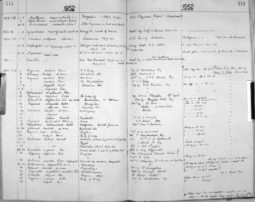Zoology Accessions Register: Crustacea: 1935 - 1962: page 111