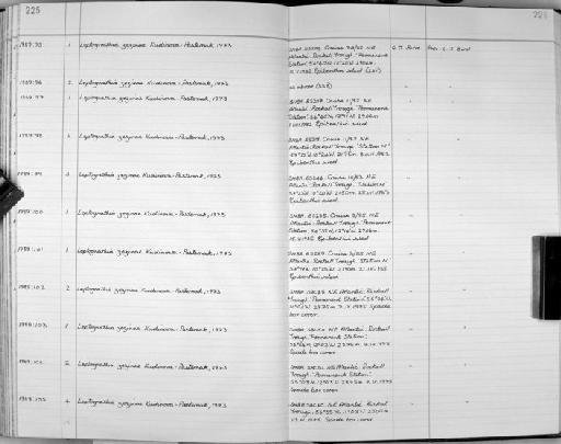 Leptognathia zezinae Kudinova-Pasternak, 1973 - Zoology Accessions Register: Crustacea: 1984 - 1991: page 225