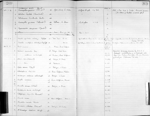 Asbestopluma biserialis (Ridley & Dendy, 1886) - Zoology Accessions Register: Spongiida: 1929 - 1938: page 209