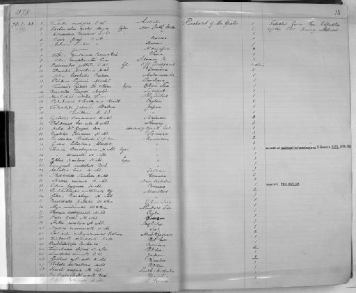Coralliophila barclayana H. Adams, 1873 - Zoology Accessions Register: Mollusca: 1877 - 1883: page 13