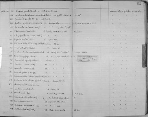 Chaperia galeata Busk, 1854 - Zoology Accessions Register: Bryozoa: 1950 - 1970: page 62