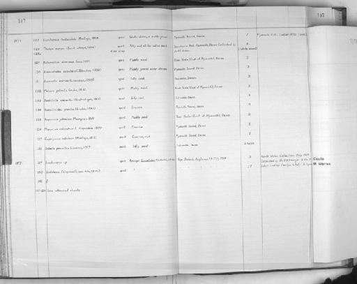 See specimen note - Zoology Accessions Register: Polychaeta: 1967 - 1989: page 107