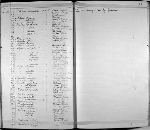 Leporinus ecuadorensis Eigenmann & Henn, 1916 - Zoology Accessions Register: Fishes: 1912 - 1936: page 94