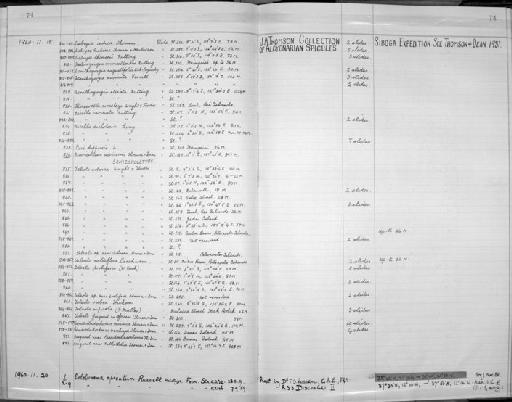 Zoology Accessions Register: Coelenterata: 1958 - 1964: page 74