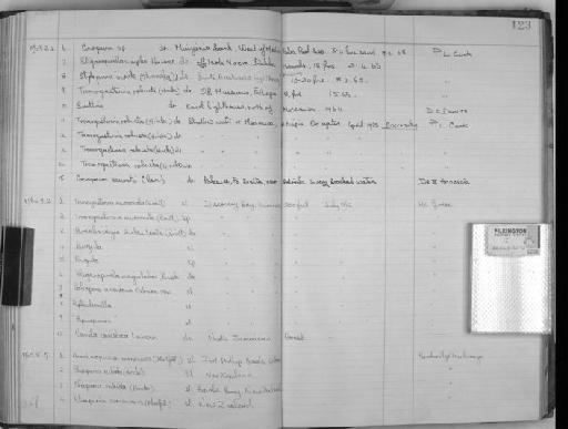 Bugula Oken, 1815 - Zoology Accessions Register: Bryozoa: 1950 - 1970: page 123