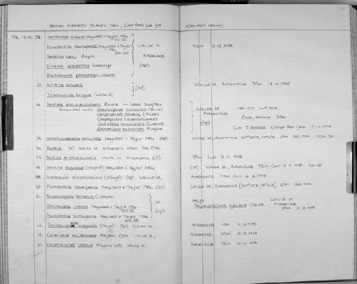 Buskia Alder, 1857 - Zoology Accessions Register: Bryozoa: 1971 - 1986: page 122