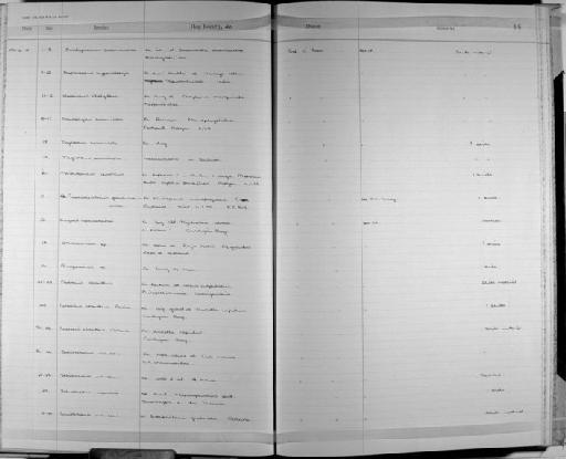 Schistosoma mansoni Sambon, 1907 - Zoology Accessions Register: Platyhelminth: 1971 - 1981: page 66