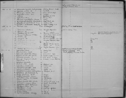 Zoology Accessions Register: Coelenterata: 1951 - 1958: page 49